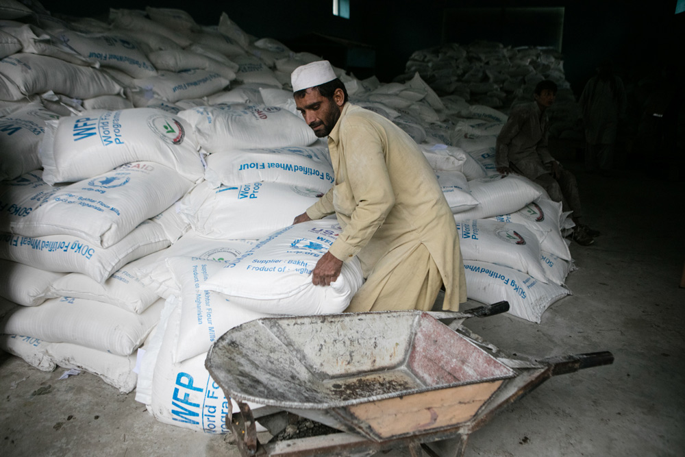 Distribution de nourriture à Jalalabad